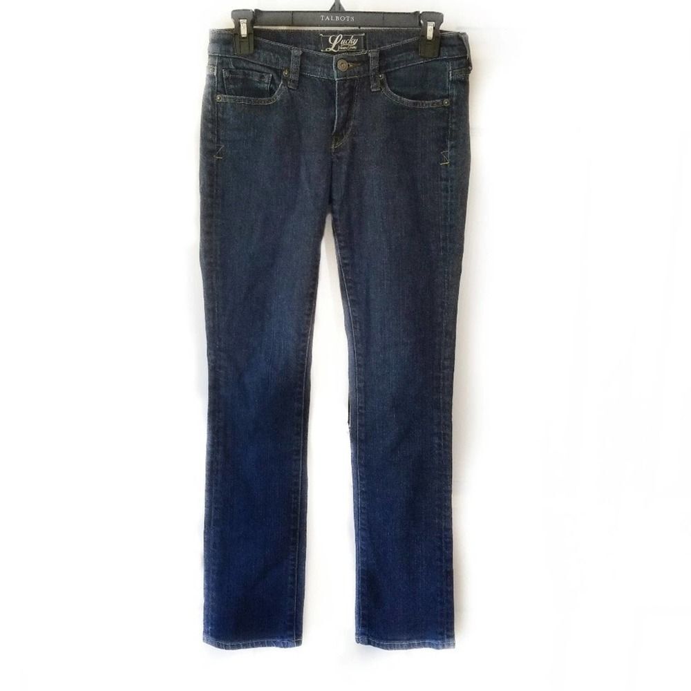 Lucky Brand Southside Zoe Straight Leg Jeans Resin Rinse Dark Wash 2 26